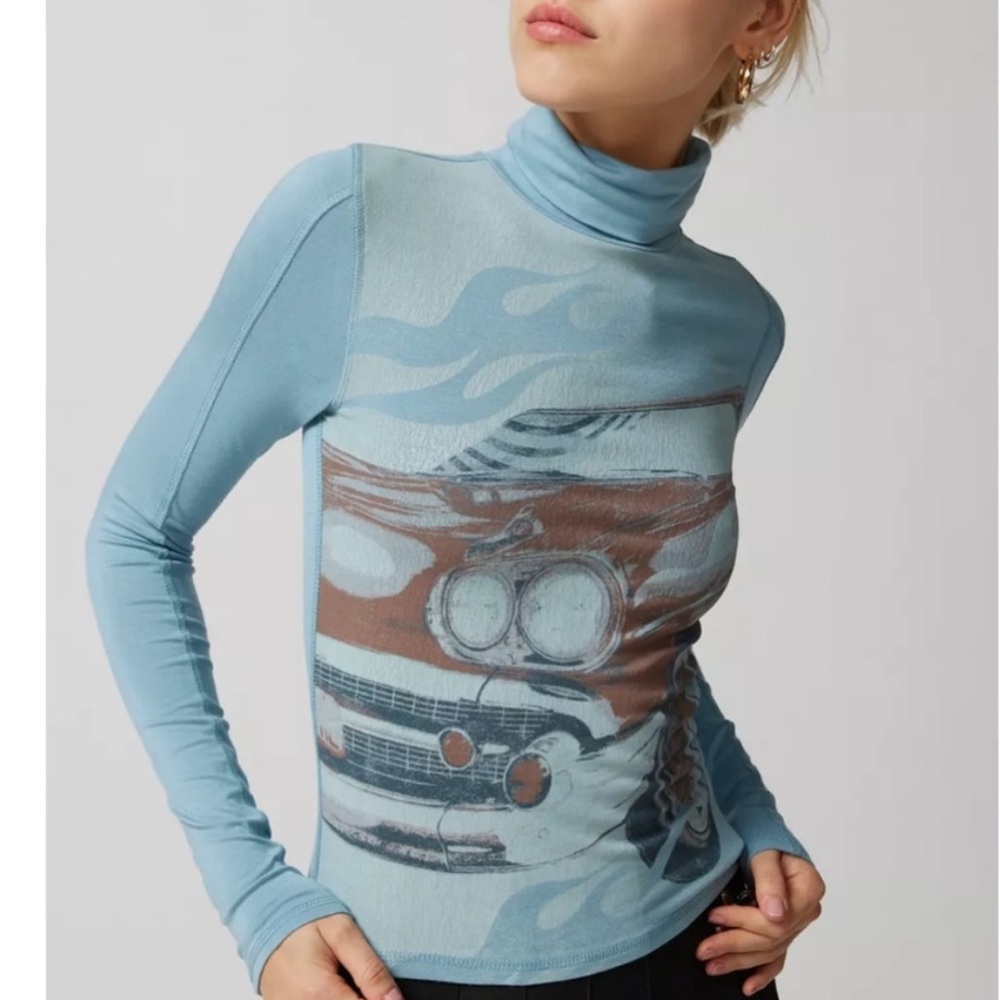 Urban Outfitters Sierra Car Turtleneck Long Sleeve Top